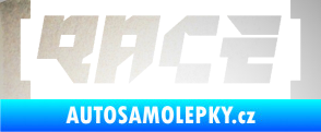 Samolepka Race nápis odrazková reflexní bílá