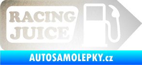 Samolepka Racing juice symbol tankování odrazková reflexní bílá