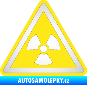 Samolepka Radioactive barevný trojúhelník odrazková reflexní bílá