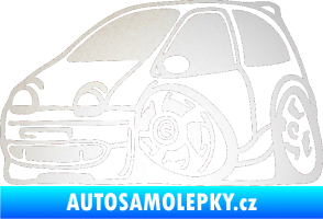 Samolepka Renault Twingo karikatura levá odrazková reflexní bílá