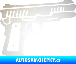 Samolepka Revolver 003 pravá odrazková reflexní bílá