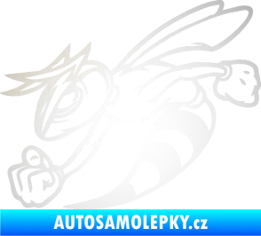 Samolepka Rozzuřená vosa 001 levá odrazková reflexní bílá