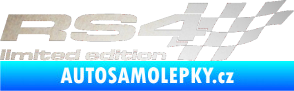 Samolepka RS4 limited edition pravá odrazková reflexní bílá