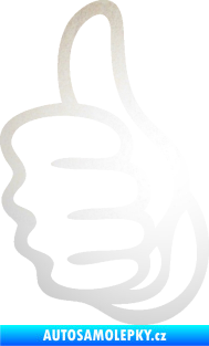 Samolepka Ruka 001 levá palec nahoru odrazková reflexní bílá