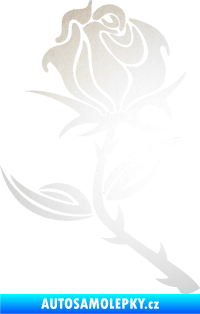 Samolepka Růže 002 levá odrazková reflexní bílá