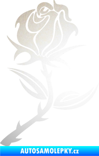 Samolepka Růže 002 pravá odrazková reflexní bílá