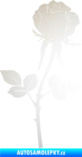 Samolepka Růže 003 pravá odrazková reflexní bílá