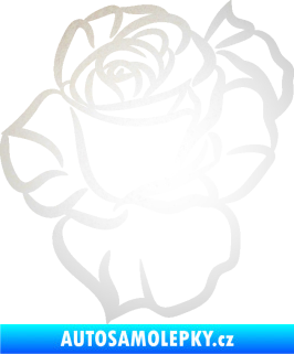Samolepka Růže 006 levá odrazková reflexní bílá