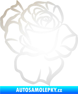 Samolepka Růže 006 pravá odrazková reflexní bílá