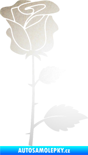 Samolepka Růže 007 pravá odrazková reflexní bílá