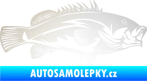 Samolepka Ryba 005 pravá odrazková reflexní bílá