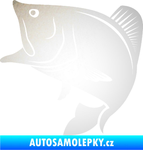 Samolepka Ryba 009 levá odrazková reflexní bílá