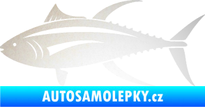 Samolepka Ryba 013 levá tuňák odrazková reflexní bílá