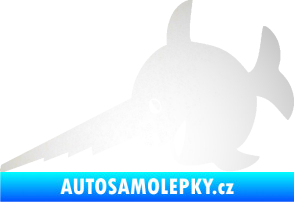 Samolepka Ryba 023 piloun levá odrazková reflexní bílá