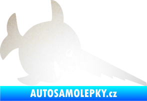 Samolepka Ryba 023 piloun pravá odrazková reflexní bílá