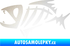 Samolepka Ryba kostra  007 levá odrazková reflexní bílá