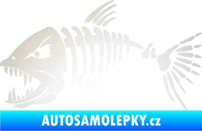 Samolepka Ryba kostra 005 levá odrazková reflexní bílá