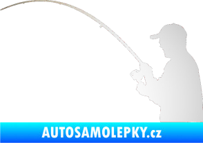 Samolepka Rybář 001 levá odrazková reflexní bílá
