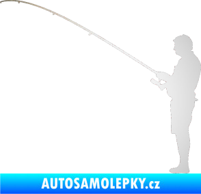 Samolepka Rybář 008 levá odrazková reflexní bílá
