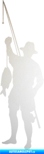 Samolepka Rybář 012 levá odrazková reflexní bílá