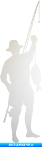 Samolepka Rybář 012 pravá odrazková reflexní bílá