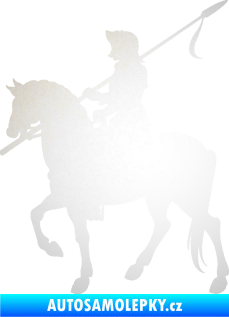 Samolepka Rytíř na koni levá odrazková reflexní bílá