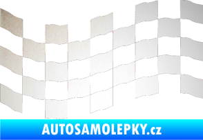 Samolepka Šachovnice 007 odrazková reflexní bílá