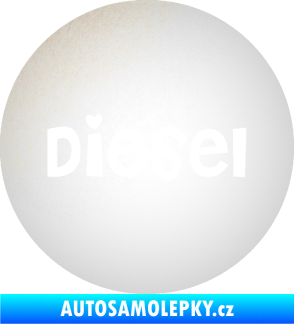 Samolepka Samolepka na víčko od nádrže 006 diesel odrazková reflexní bílá