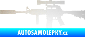 Samolepka Samopal 006 levá odrazková reflexní bílá