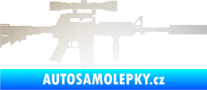 Samolepka Samopal 006 pravá odrazková reflexní bílá
