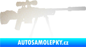 Samolepka Samopal 008 pravá odrazková reflexní bílá