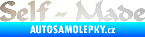 Samolepka Self made nápis odrazková reflexní bílá