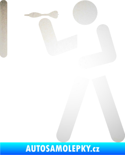 Samolepka Šipky 002 levá ikona hráče odrazková reflexní bílá
