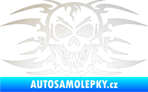 Samolepka Skeleton - lebka odrazková reflexní bílá