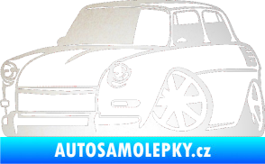 Samolepka Škoda 1000 karikatura levá odrazková reflexní bílá