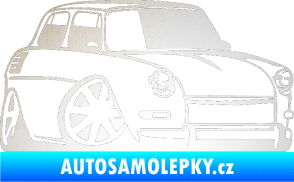 Samolepka Škoda 1000 karikatura pravá odrazková reflexní bílá