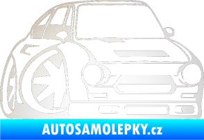 Samolepka Škoda 110r karikatura pravá odrazková reflexní bílá