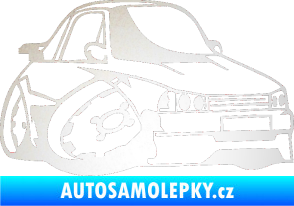 Samolepka Škoda 120 karikatura pravá odrazková reflexní bílá