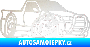 Samolepka Škoda Felicia korba karikatura pravá odrazková reflexní bílá