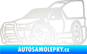 Samolepka Škoda Felicia pickup karikatura levá odrazková reflexní bílá