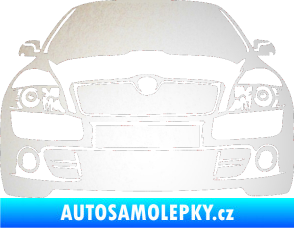 Samolepka Škoda Octavia 2 karikatura  odrazková reflexní bílá