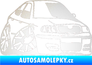 Samolepka Škoda Octavia karikatura pravá odrazková reflexní bílá