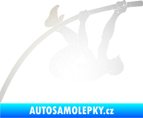 Samolepka Skok o tyči 001 pravá atletika odrazková reflexní bílá