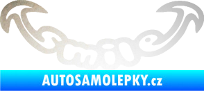 Samolepka Smile úsměv odrazková reflexní bílá