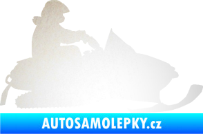 Samolepka Sněžný skútr 002 pravá odrazková reflexní bílá