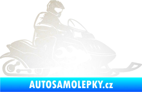 Samolepka Sněžný skútr pravá odrazková reflexní bílá