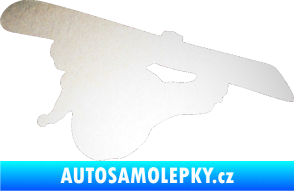 Samolepka Snowboard 007 levá odrazková reflexní bílá