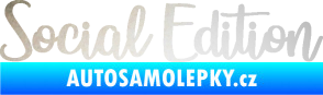 Samolepka Social edition nápis odrazková reflexní bílá