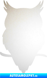 Samolepka Sova 001 levá odrazková reflexní bílá