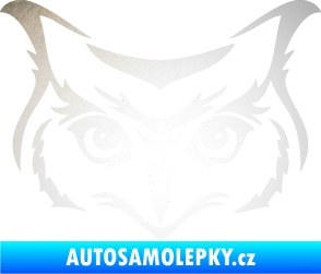 Samolepka Sova 002 hlava odrazková reflexní bílá